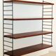 Etagère murale String en bois et métal, années 60