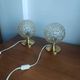 Pair of Space Age table lamps from the 70s – German design – Frosted glass "Ice"