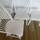 1 of 6 Vintage Wooden Dining Chair Restored Accent White Windsor Chairs