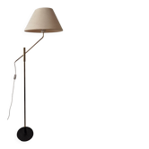 Mid century 360 deg. swing and height adjustable brass floor lamp, 1950s