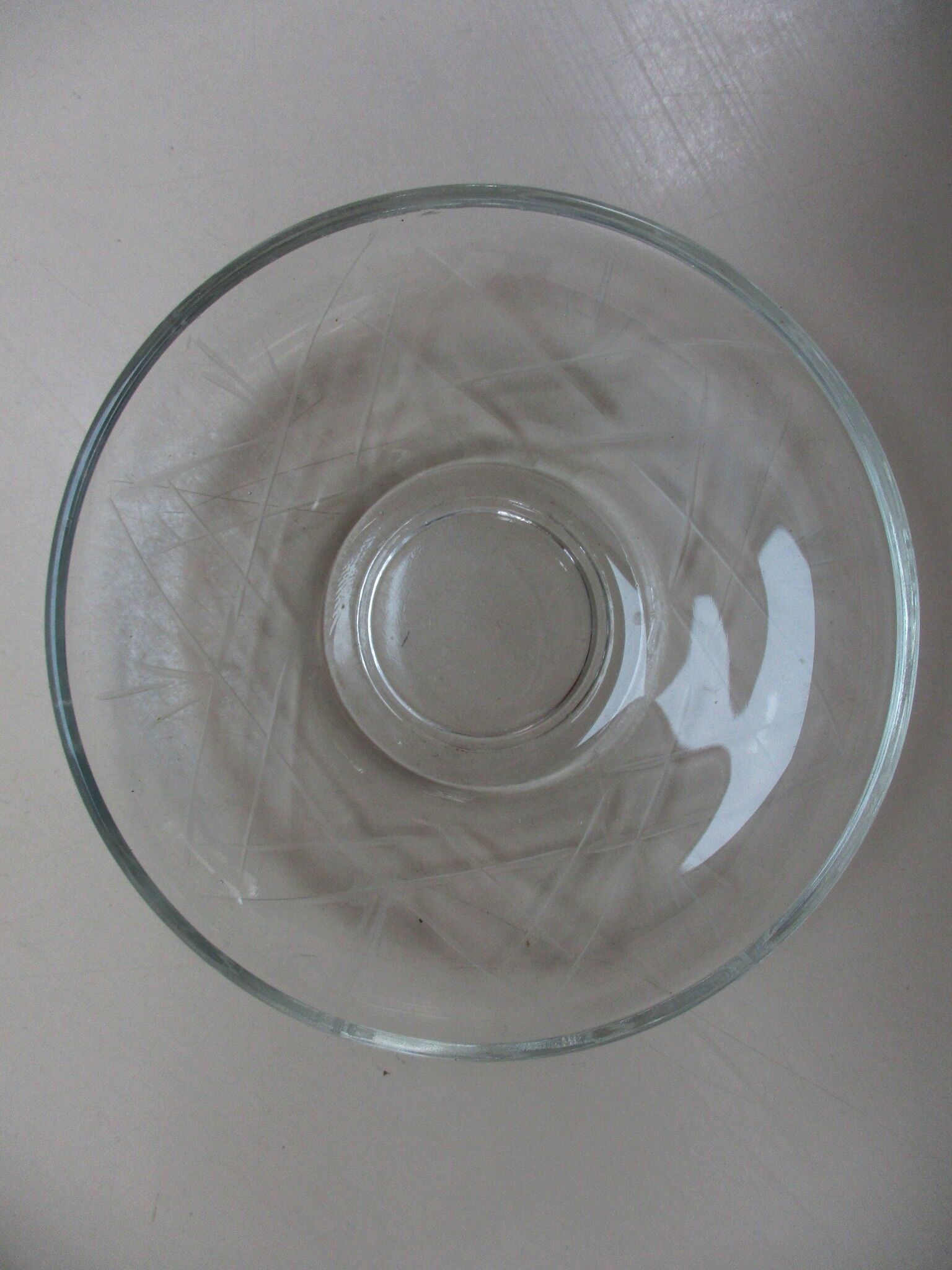 4 coupelles en verre gravé art déco