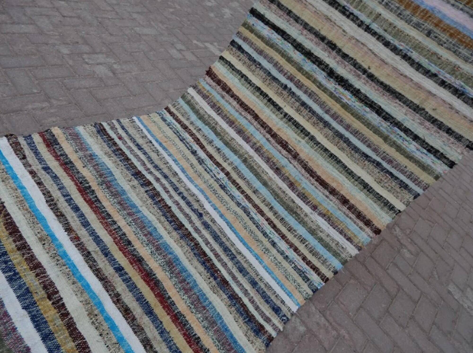 Vintage Turkish hallway rug 120x321 cm