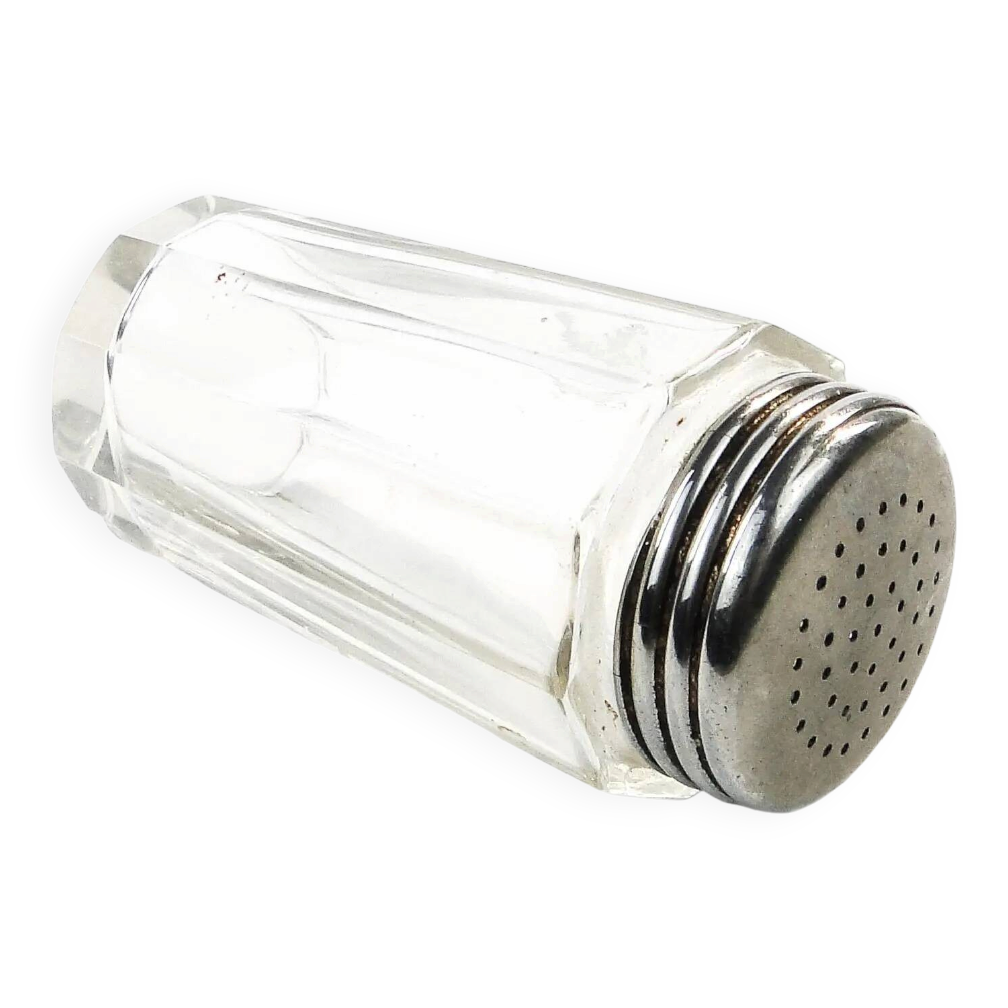 Mid-century modern salt shaker, glass, Germany, 1950s
