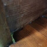 Old wooden bedside table