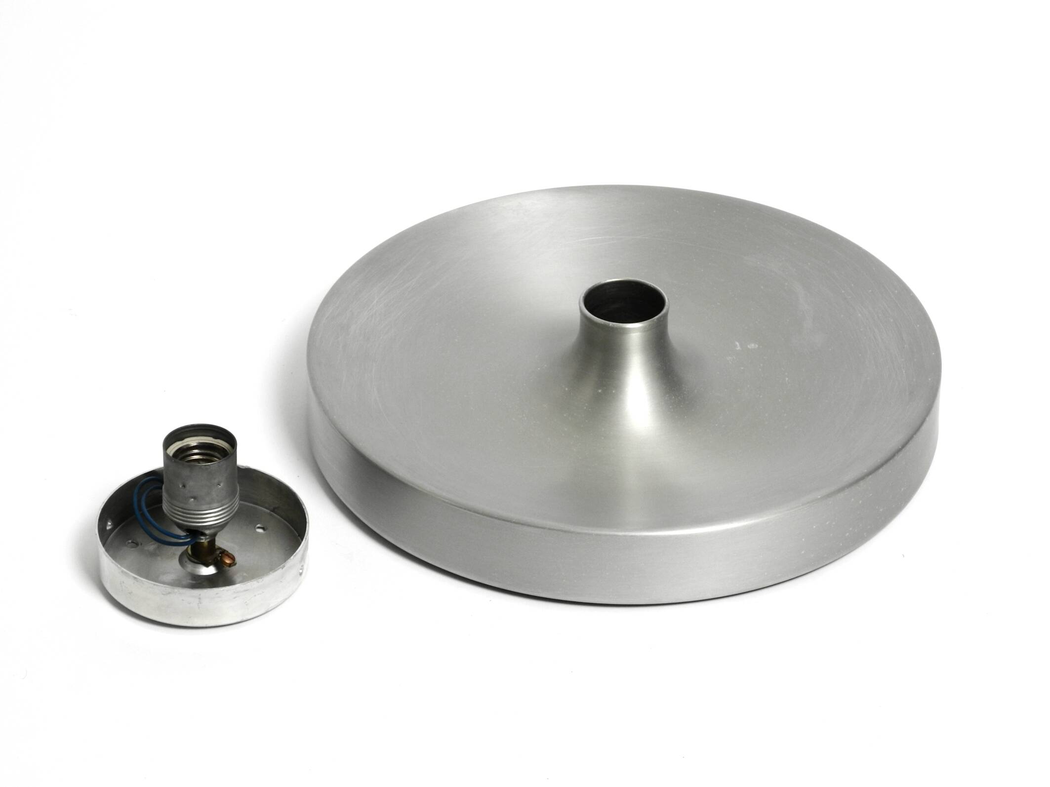 1960s round large Space Age Pop Art aluminum ceiling or wall lamp