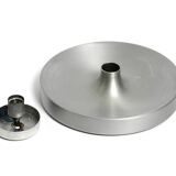 1960s round large Space Age Pop Art aluminum ceiling or wall lamp