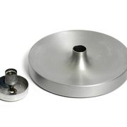 1960s round large Space Age Pop Art aluminum ceiling or wall lamp
