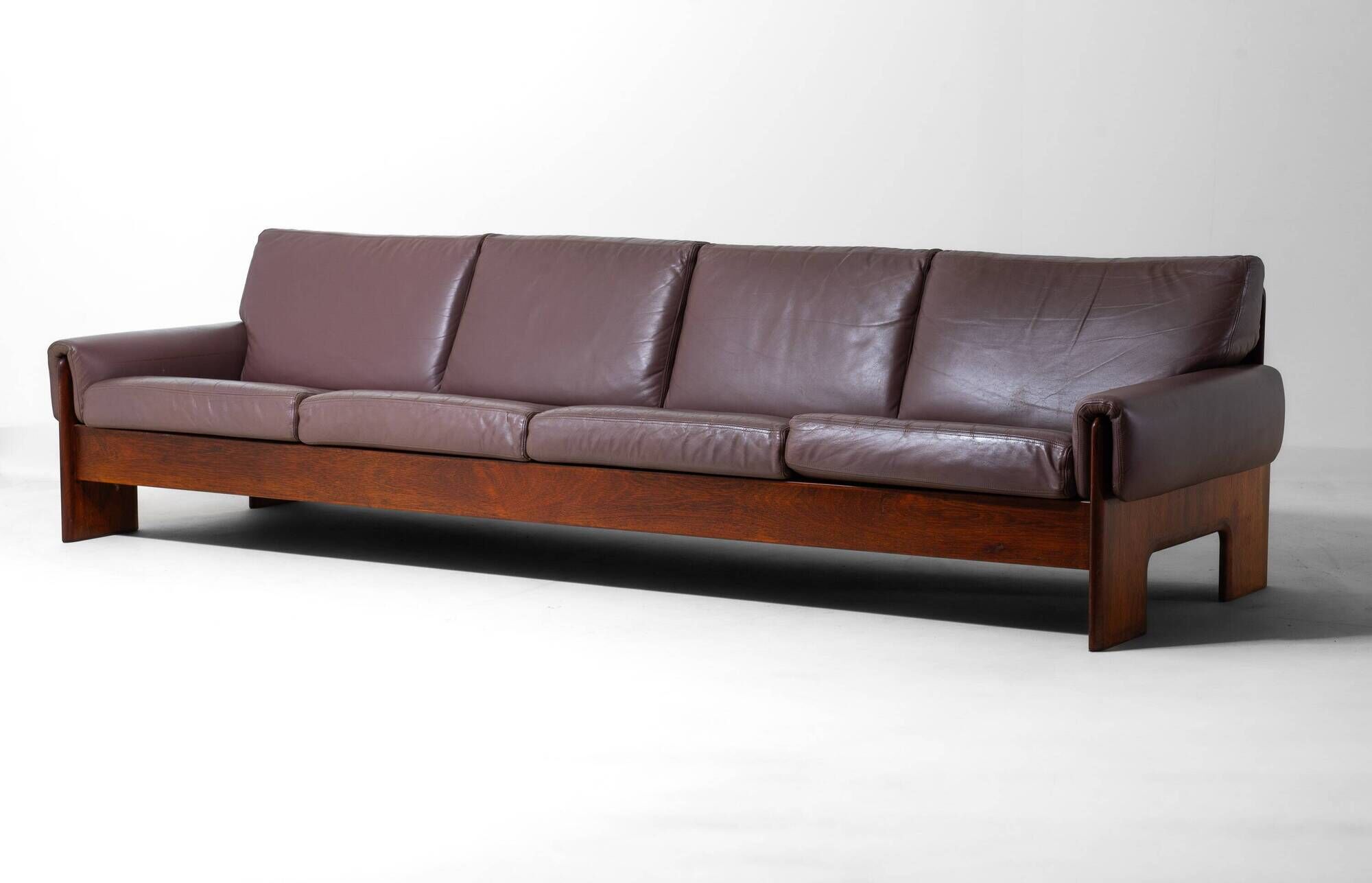 Wide minimalist loft sofa, Italy 1970s