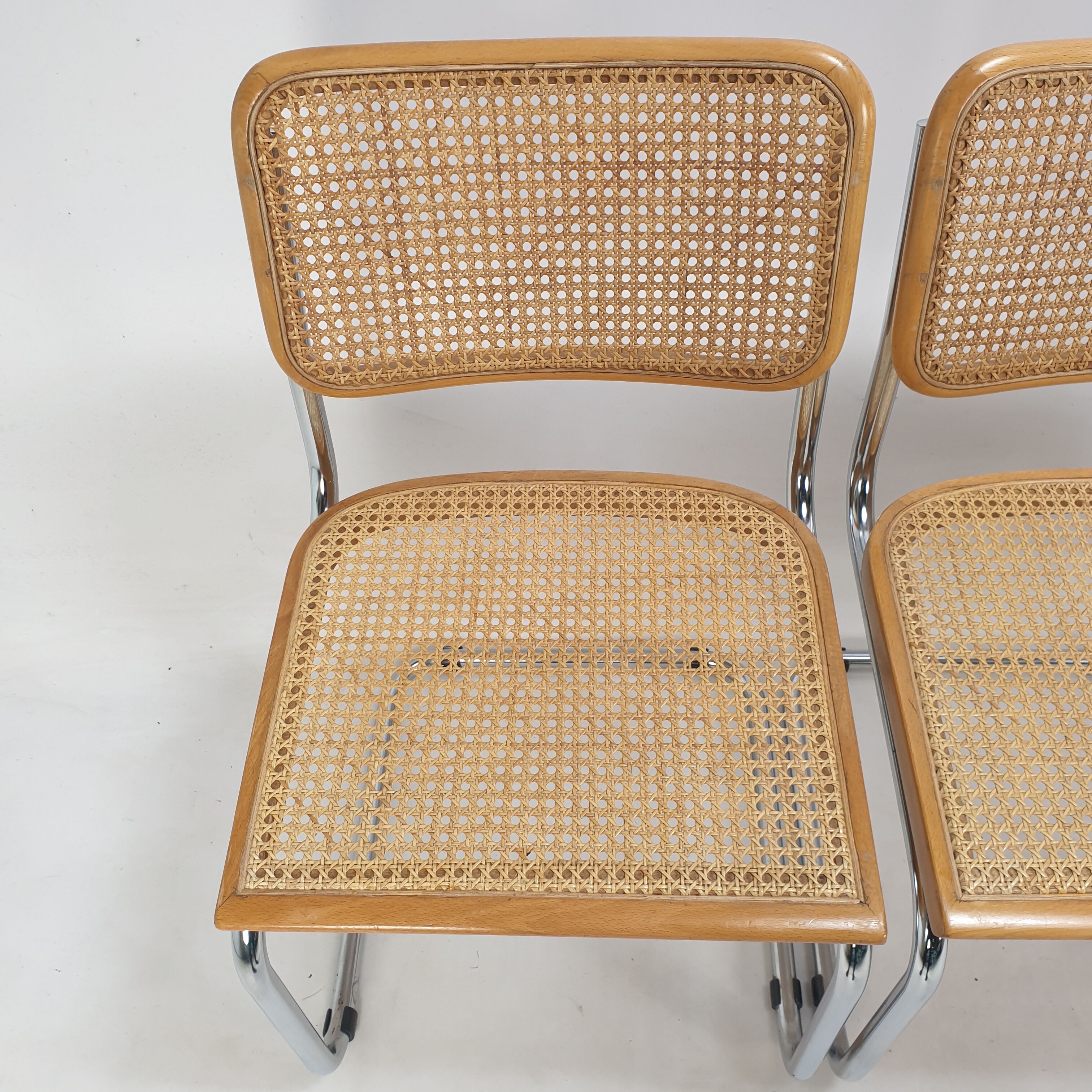 Set of 4 cesca chairs by marcel breuer