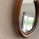 Vintage mirror 1960 rattan apple wicker bamboo - 32 x 35 cm