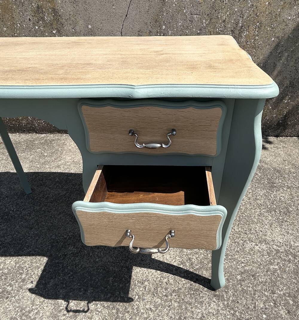 Vintage 1960s desk with curved legs