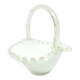 Decorative basket, white glass, Poland, 1970s