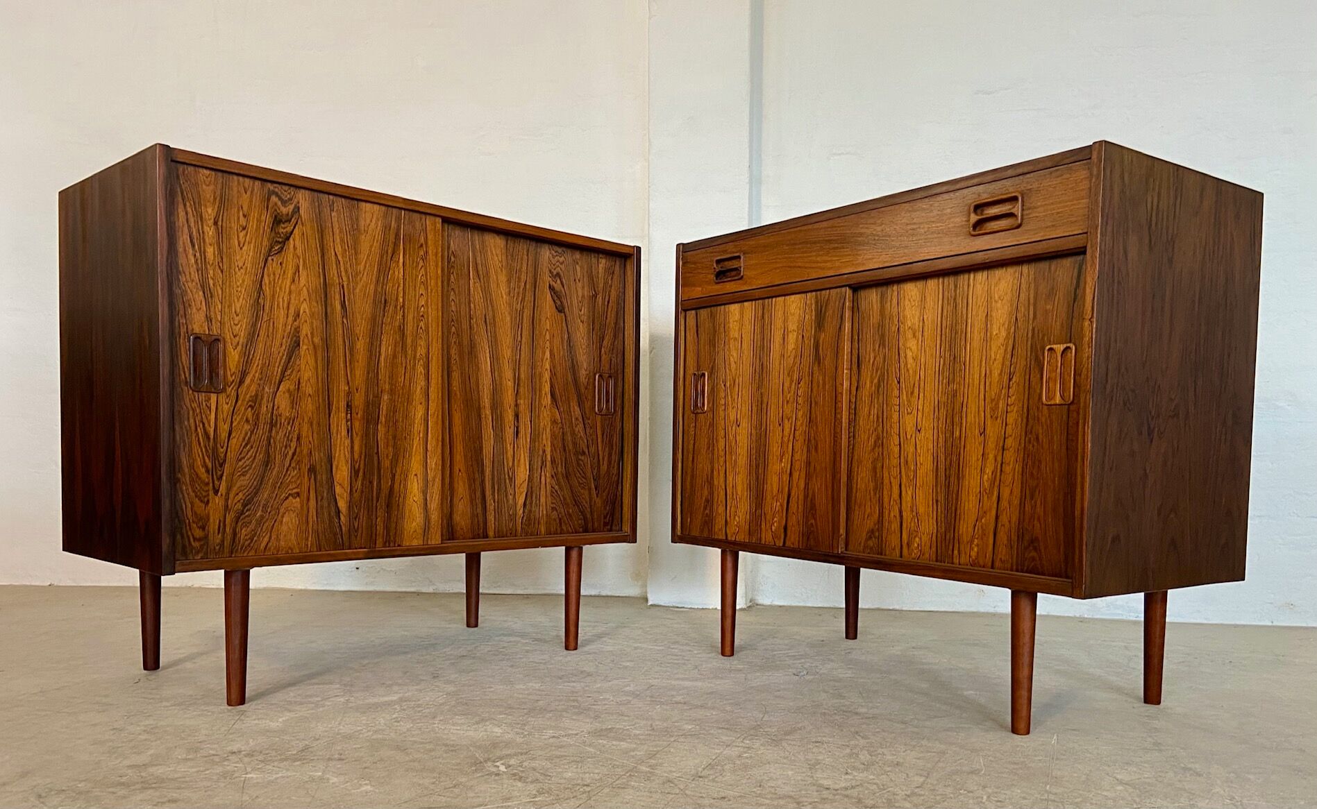 Vintage Danish buffets in rosewood from the 1960s.