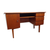 Bureau vintage des années 60 chêne clair