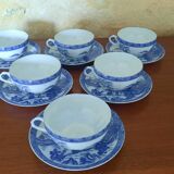 Set of six porcelain cups