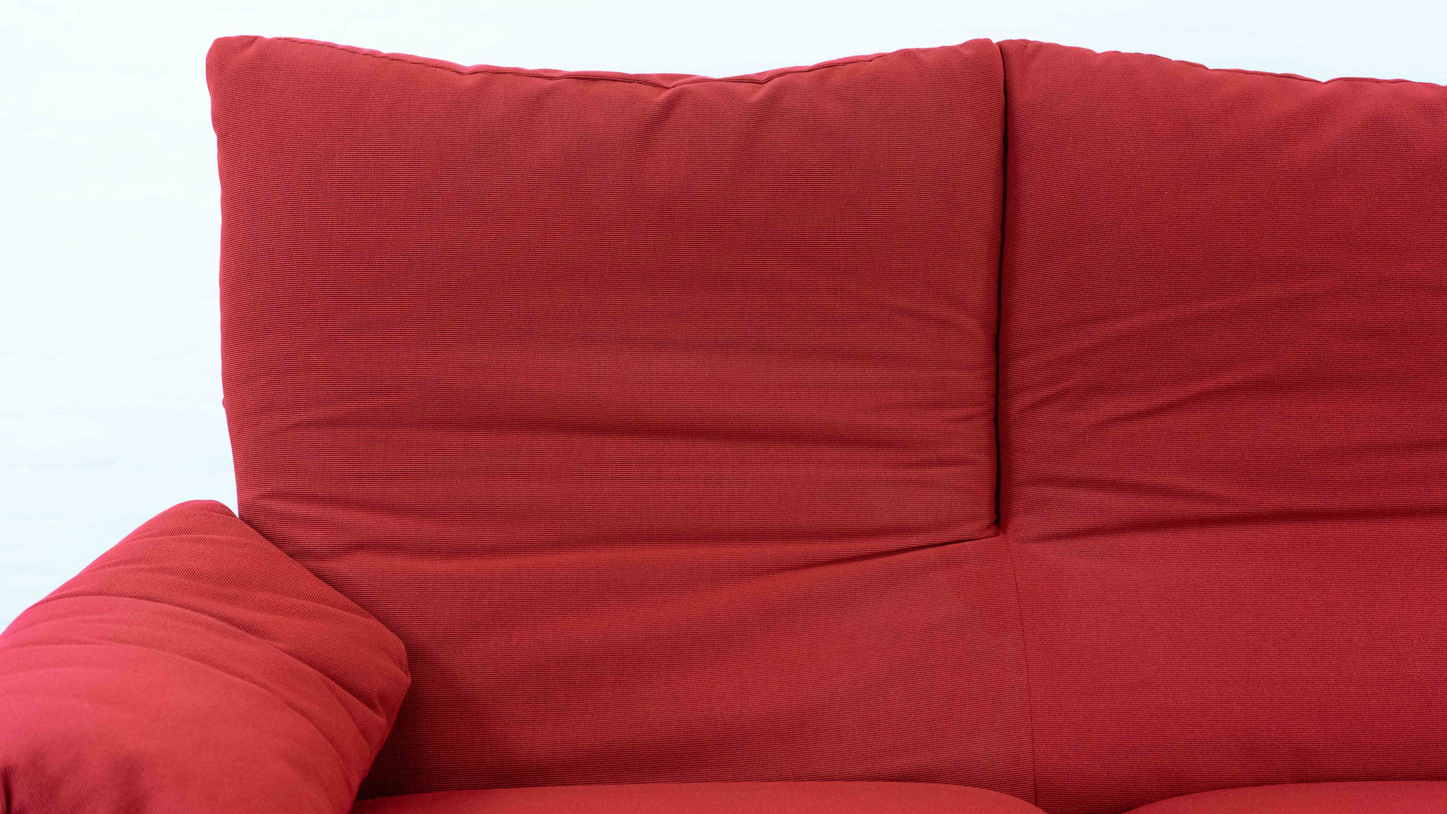 Maralunga 3-seater Sofa red by Vico Magistretti for Cassina, Italy