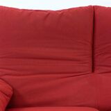 Maralunga 3-seater Sofa red by Vico Magistretti for Cassina, Italy