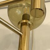 5-globe smoked brass chandelier