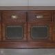 Military buffet Harrods in flame mahogany and leather