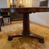 Set of William IV table (late 18th century) mahogany and 4 matching chairs