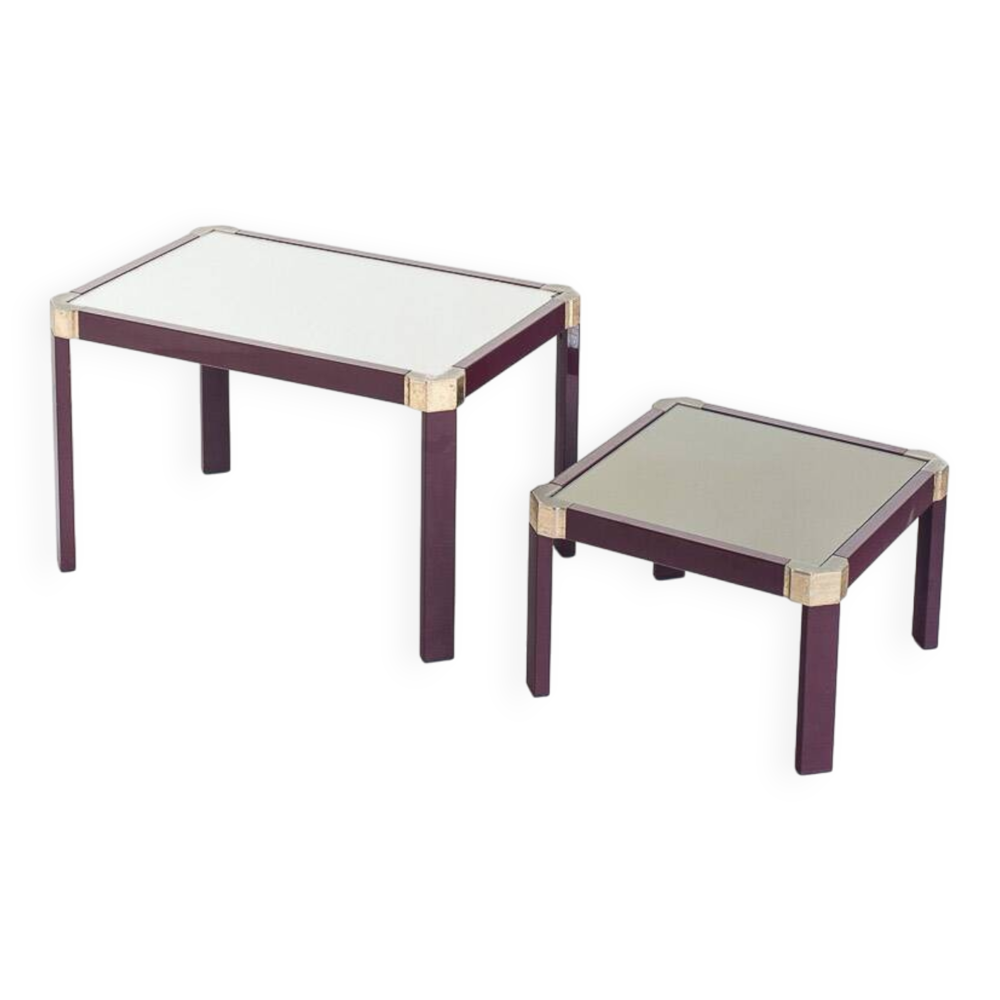 Vintage Regency Style Nesting Tables Attribution Roméo Rega France 70s