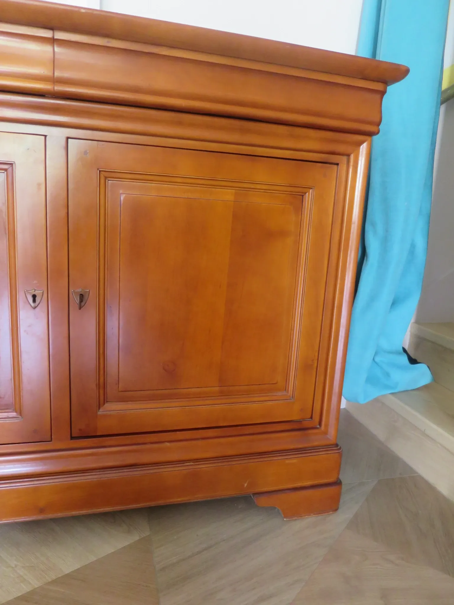 Louis Philippe buffet - 2 drawers - 2 doors - cherry wood - solid wood - dowelled