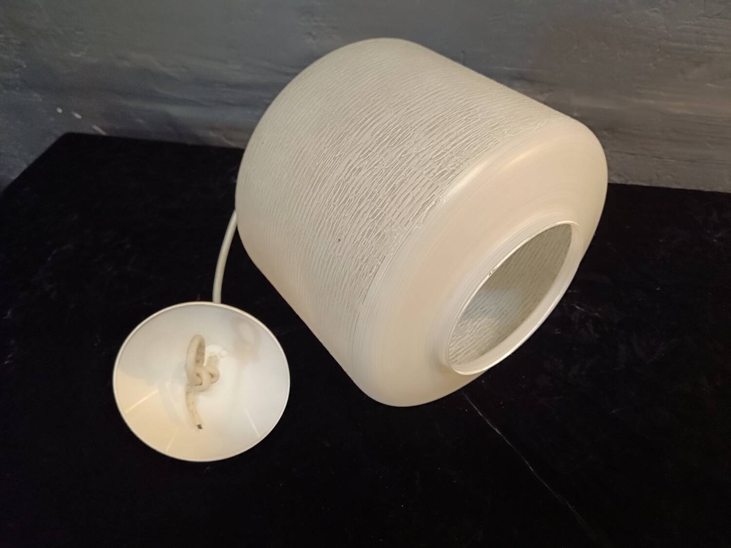 Lustre vintage verre texturé