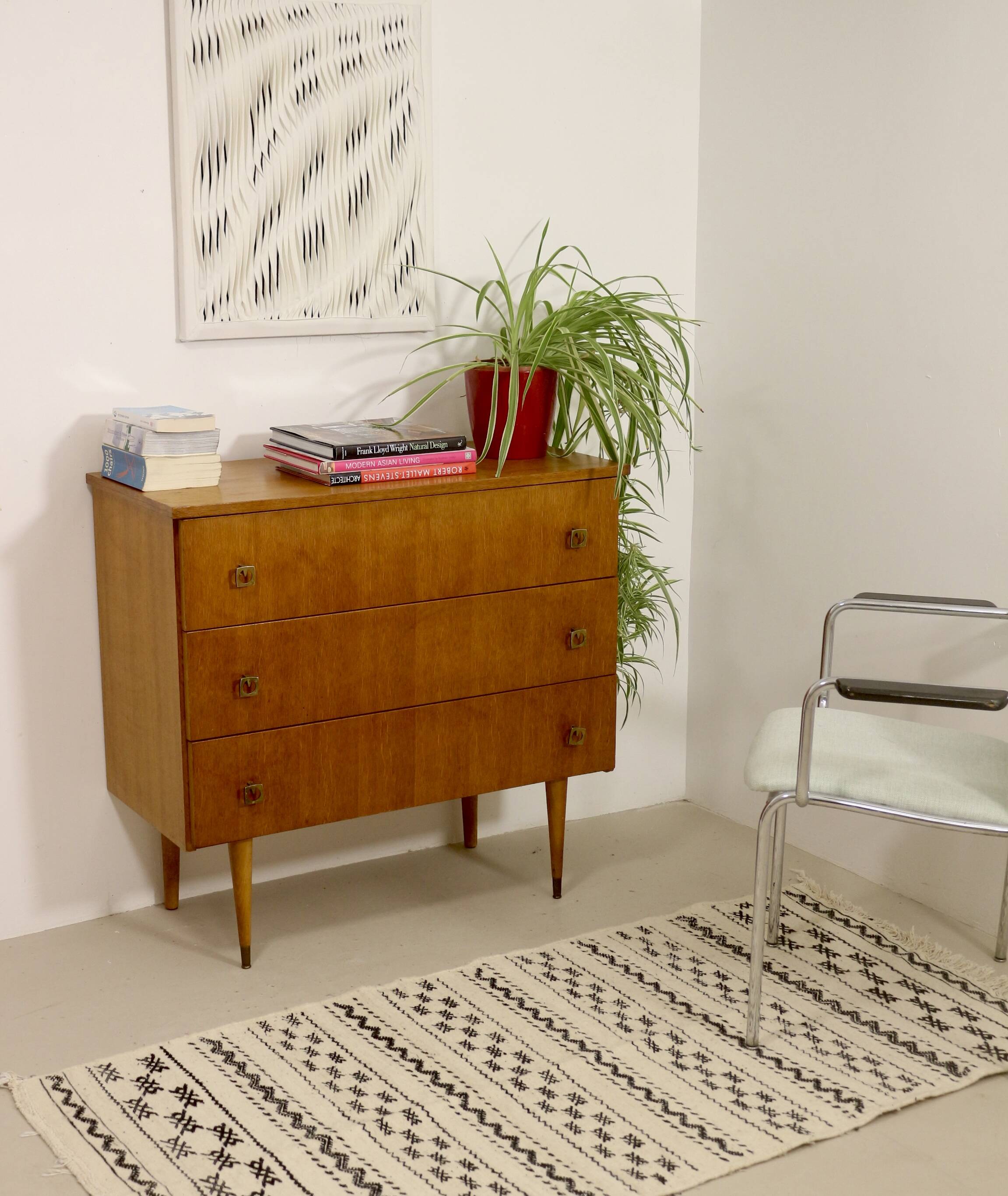 Scandinavian chest of drawers from the 60s, 3 drawers. Ref Romy