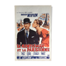 Affiche cinéma "Le Gentleman et la parisienne" 36x55cm 1956