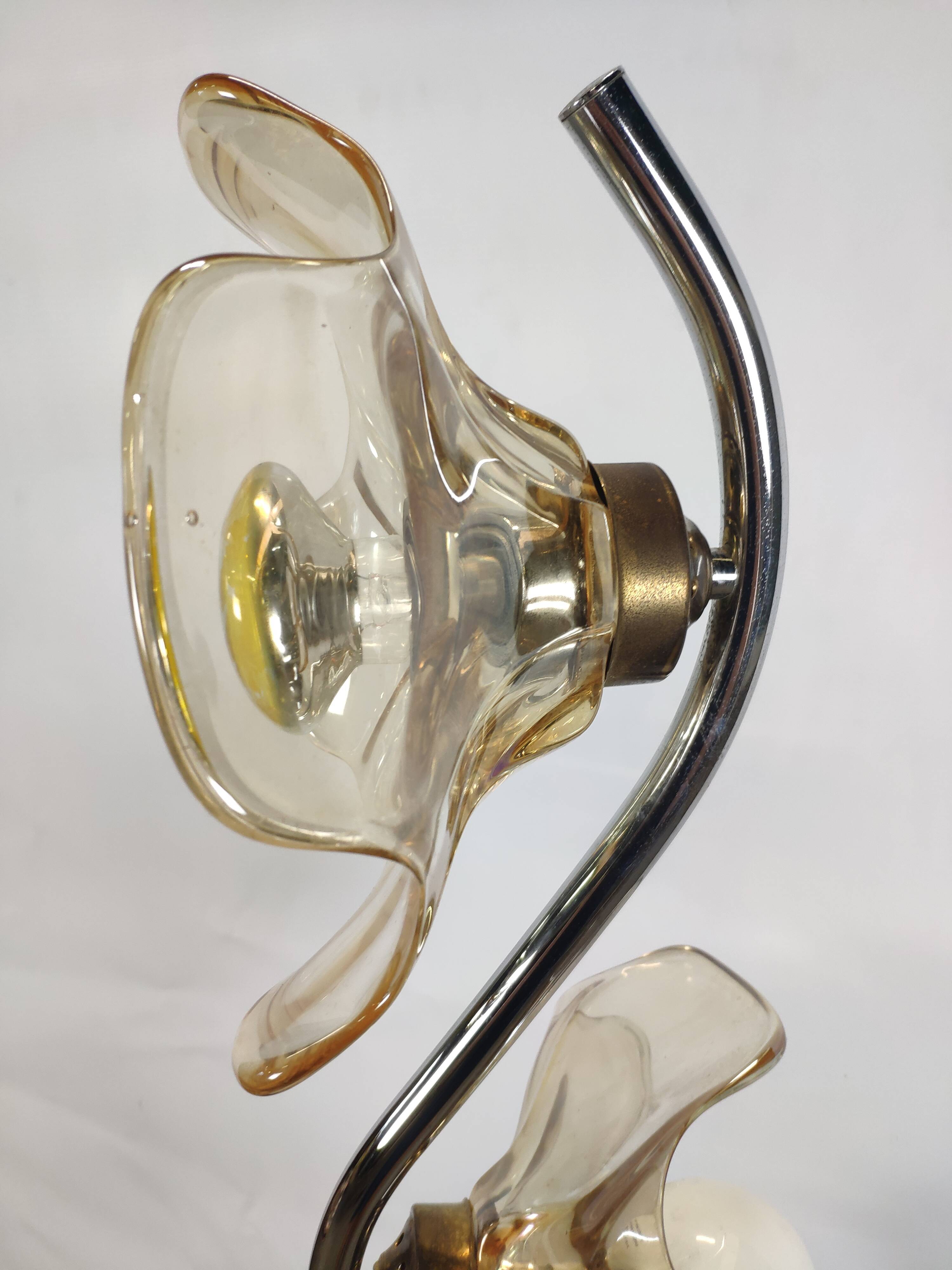 Flower lamppost, Murano Mazzega, 1960