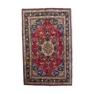 Tapis ancien persan mashad fait main 198cm x 302cm 1950s