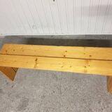 Pine bench attributed to Charlotte Perriand 1960 Les Ménuires