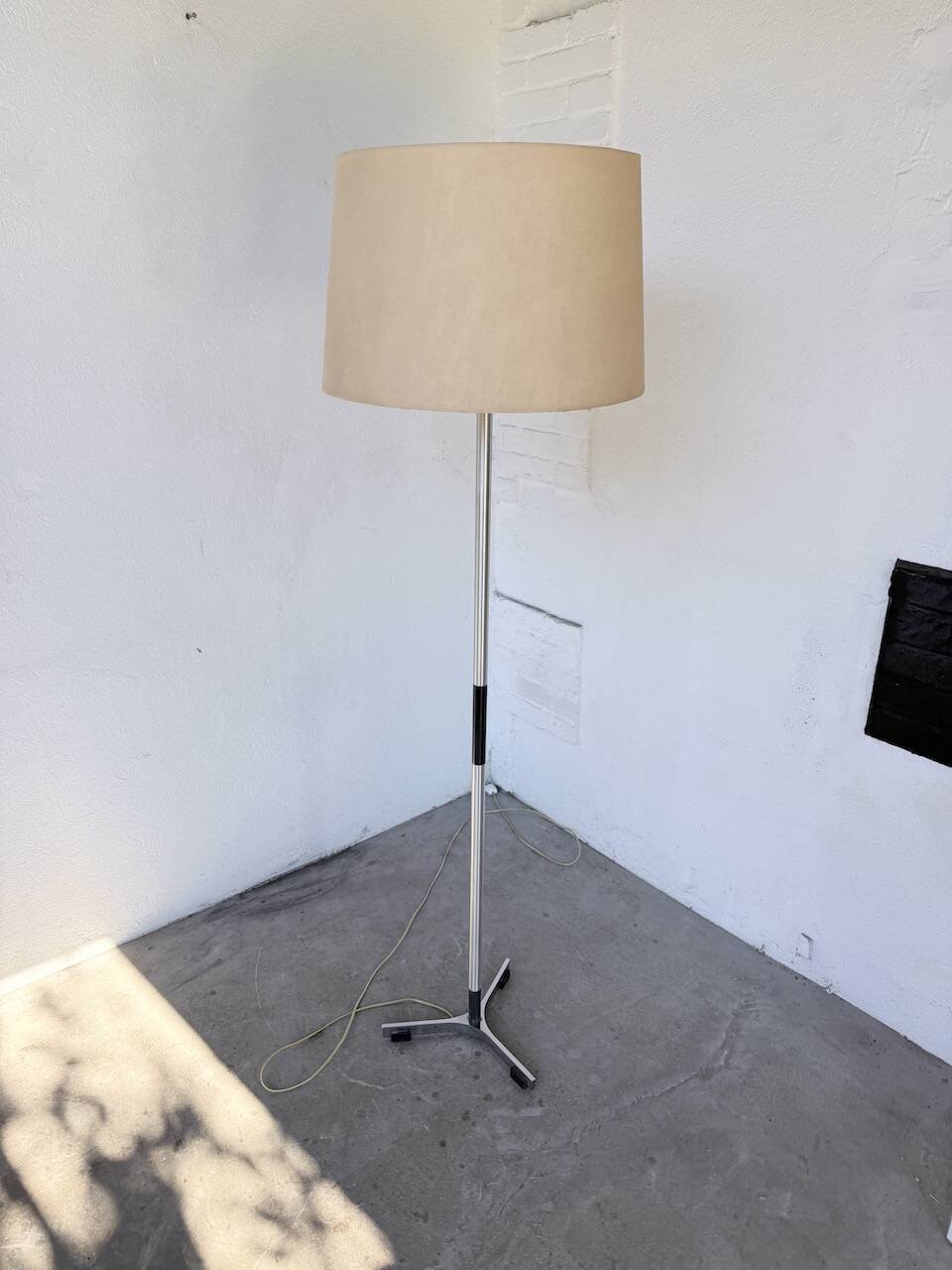 1970s chrome tripod floor lamp Richard