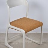 White Bauman sled chair
