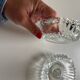 Two French crystal ashtrays