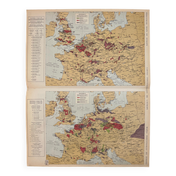 Industrial maps of Europe — Double original plate