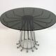 Gastone Rinaldi Mid-Century Modern Italian Chromed Metal Round Dining Table