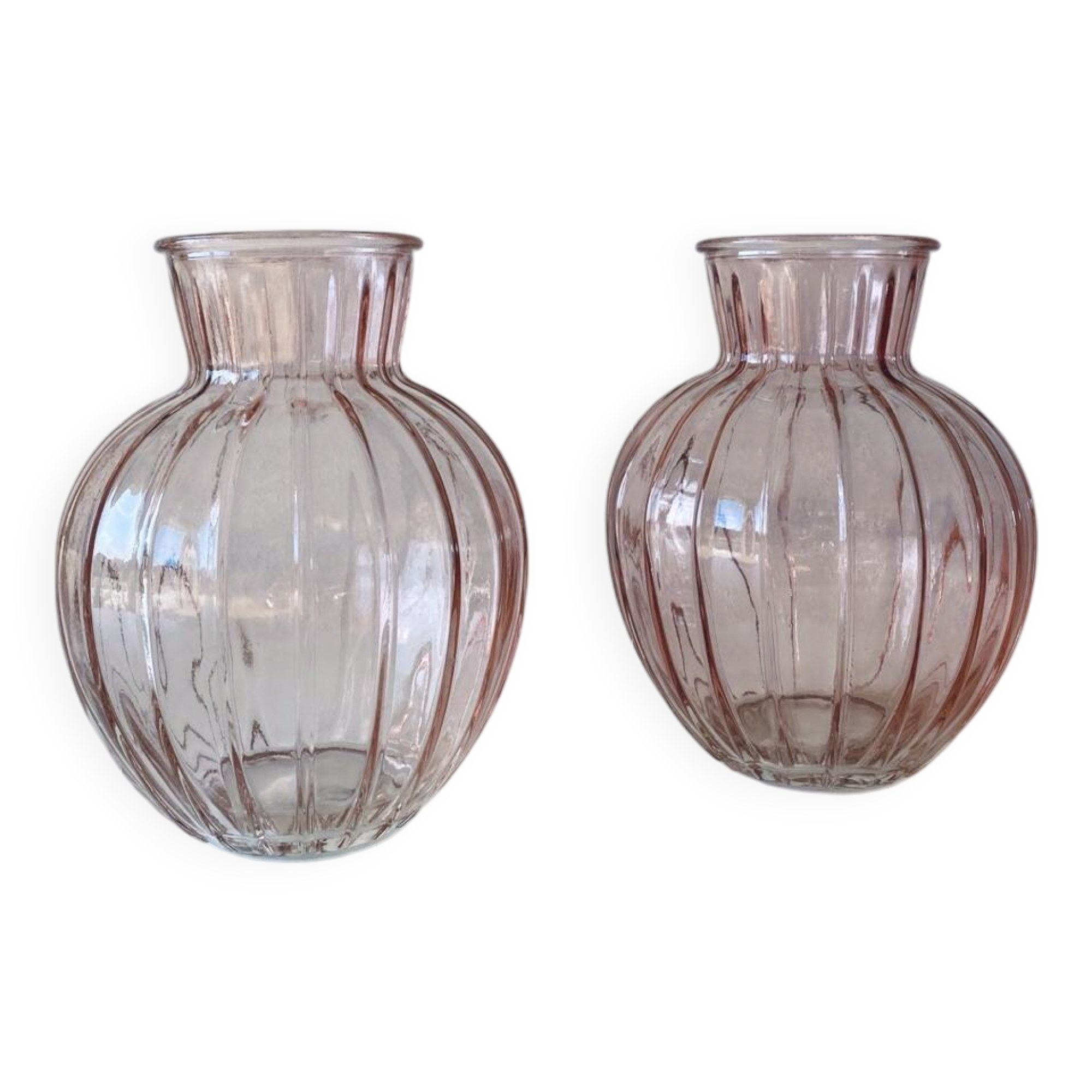 Pair of glass vases