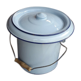 Blue enamel bucket