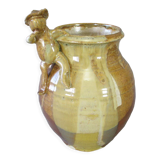 Signed anthropomorphic sandstone vase to be identified