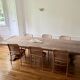 Monastery table - sun - in solid old oak - length 375 cm