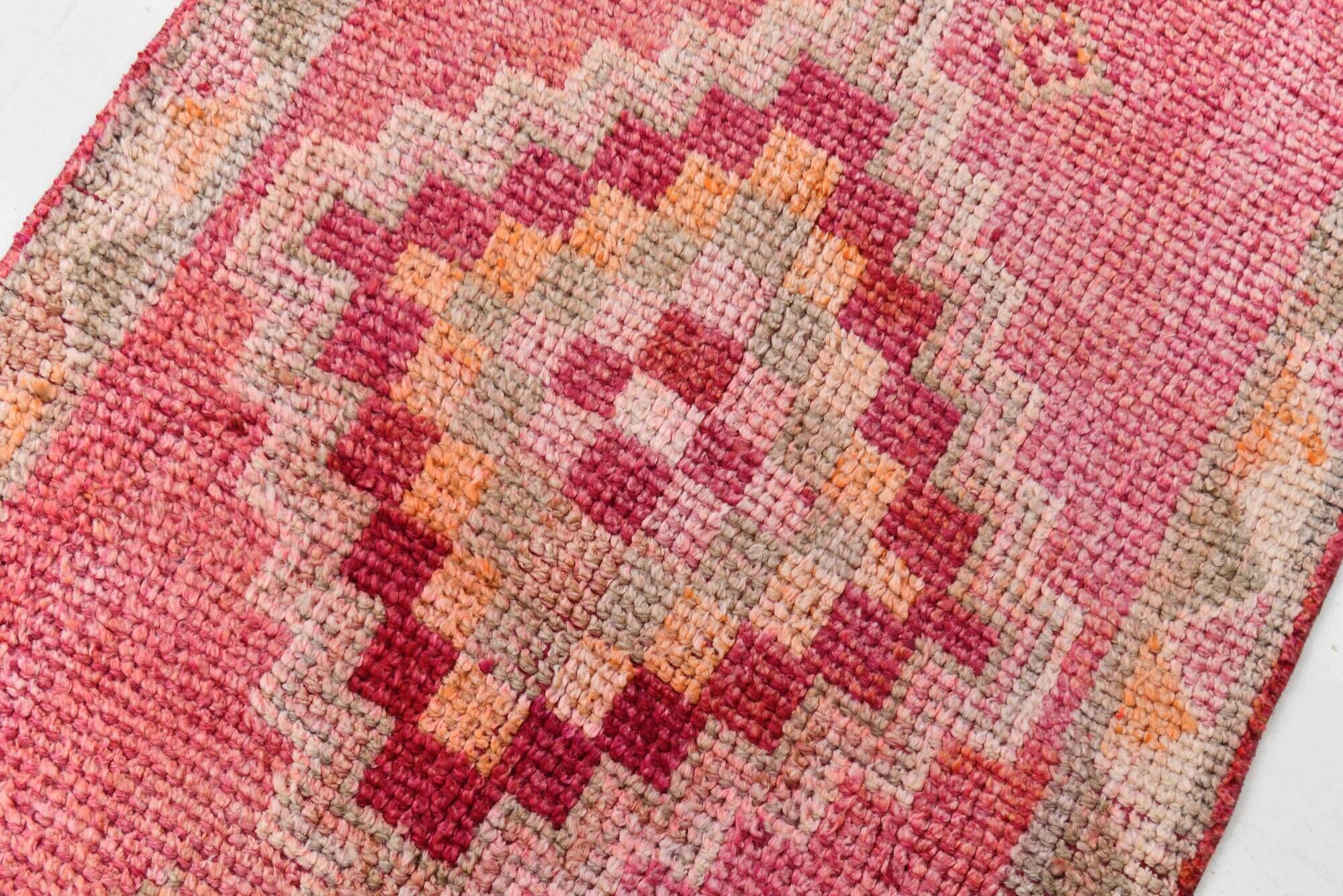 3x9 soft pastel pink vintage runner rug, 81x292cm sk 23329 free shipping