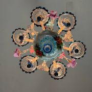 Lustre vénitien en verre de Murano multicolore, vers 1930