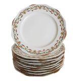 9 Assiettes à dessert porcelaine de limoge