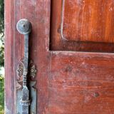 Portes de magasin fin XIXem, devanture de mercerie avec vitraux Art Nouveau