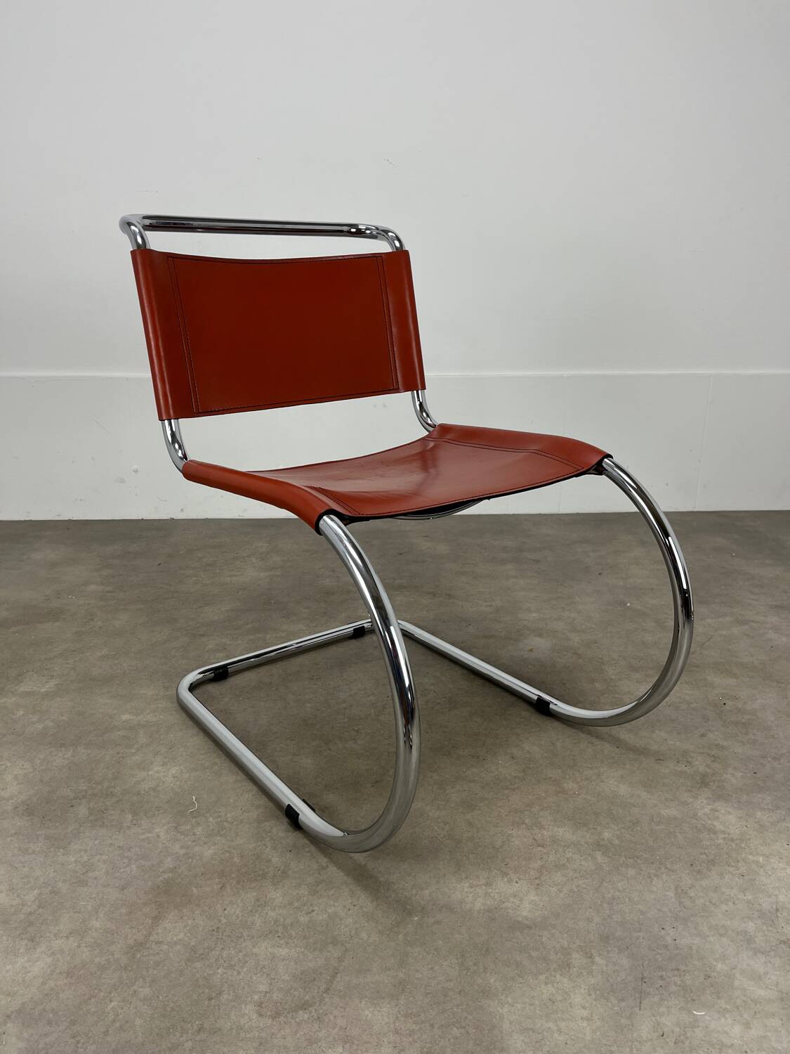 MR10 Mies Van Der Rohe chair, leather, 1980s