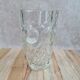 Thick vintage glass vase from the 70s – geometric design
