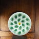 Large oyster dish in pastel colors - Saline earthenware - 70s