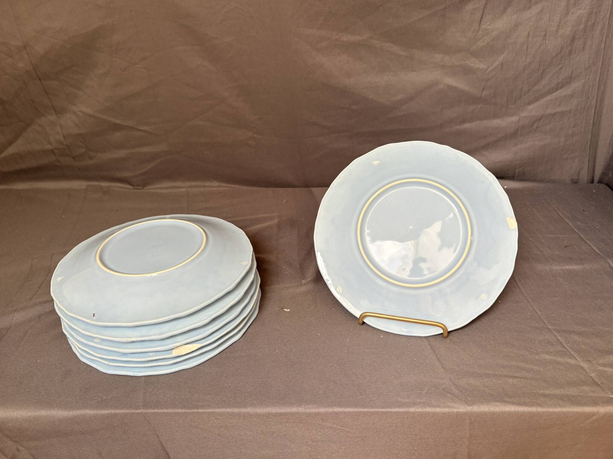 Ceramic Dessert Plate Barbotines Crazed Strawberries Sarreguemines