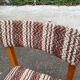 Scandinavian chair Baumann, solid beech wood with light beech and beige burgundy wool.